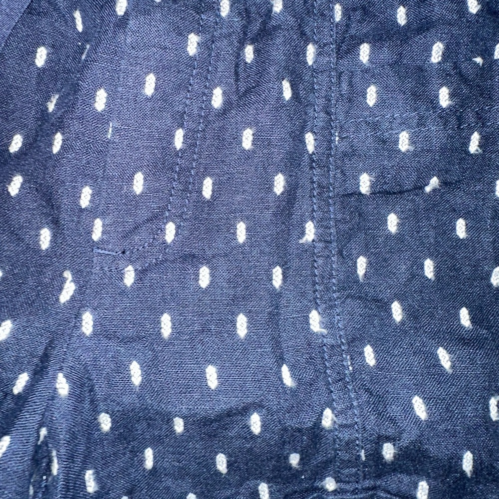 Athleta Size 6 Cabo Tide Linen 4" Inseam Shorts In Petite Diamond Navy Print - Picture 3 of 9